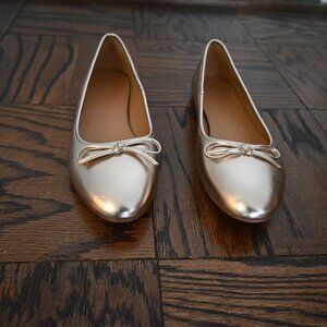 J.Crew Metallic Flats – Rose – Size 9.5 B